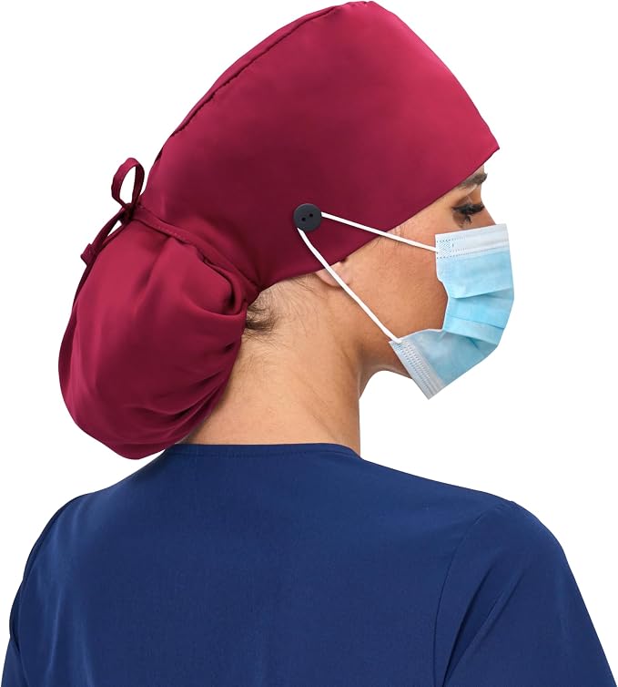 Satin Lined Scrub Cap, Adjustable Surgical Cap - Image 6