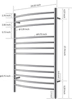 HEATGENE Towel Warmer Wall Mount Electric Plug-in/Hardwired Heated Towel Rack - Image 4