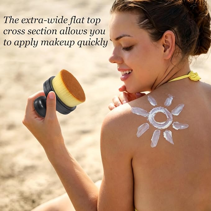 Extra Large Body Makeup Brush For Self Tanner, Wide-headed Kabuki Foundation - Image 8