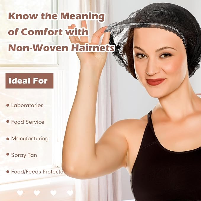 Yahenda 2000 Pcs Disposable Hair Nets Bulk 21 Inch Non Woven Bouffant Caps - Image 3