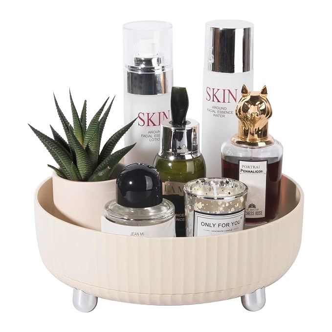 Anyoifax Makeup Perfume Organizer Tray 360 Degree Rotating Lazy Susan Skincare by Anyoifax