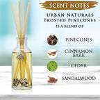 Urban Naturals Frosted Pinecones Holiday Scented Reed Diffuser Oil Gift Set | - Image 3