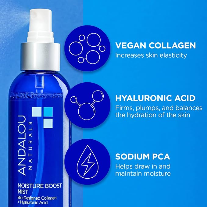 Andalou Naturals Face Mist, Moisture Boost Facial Spray - Image 3
