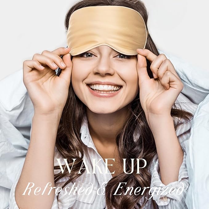 Silk Satin Sleeping Eye Mask, Soft Breathable Blackout Eyeshade Eye Cover - Image 5