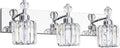 PRESDE 3-Light Crystal Bathroom Vanity Light, Chrom ModernBathroom Lights by HOME