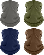 ROXUN 4 Pack Neck Gaiter, Cooling Breathable Face Mask UV Protection Scarf by Roxun
