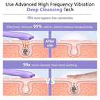 Silicone Face Scrubber, Waterproof Rechargeable Facial Cleansing Brush - Image 2