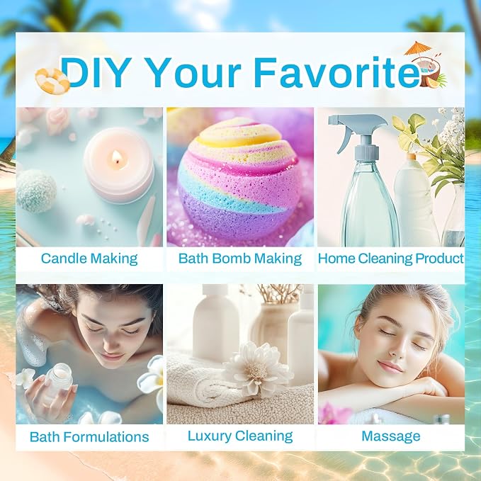 Summer Essential Oils for Diffusers for Home, 6X10ml Fragrance Oils Set - Image 5