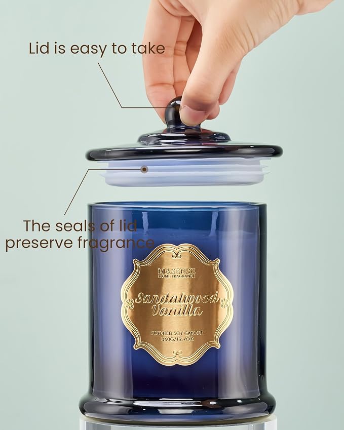 M&SENSE Sandalwood Vanilla Soy Candle - Image 3