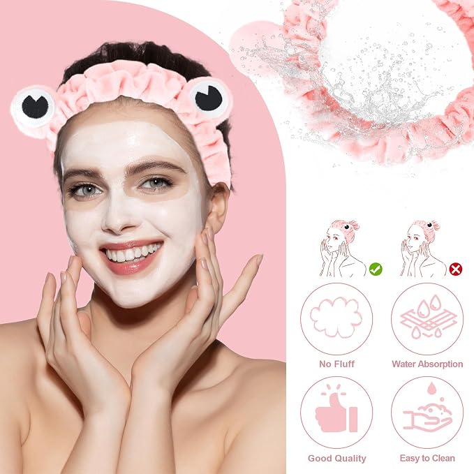 Jowmoy Pink Frog Eye Elastic Headband - Image 4