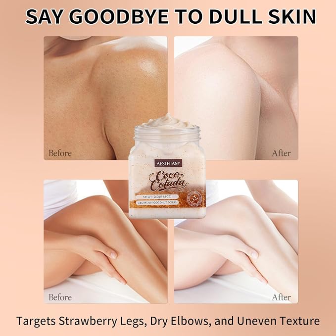 Coconut Body Scrub &Avocado Face & Body ScrubMoisturizing and Exfoliating Body - Image 6