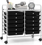 Giantex 12 Drawers Rolling Cart, Mobile Storage Drawer Cart, Classroom by Giantex