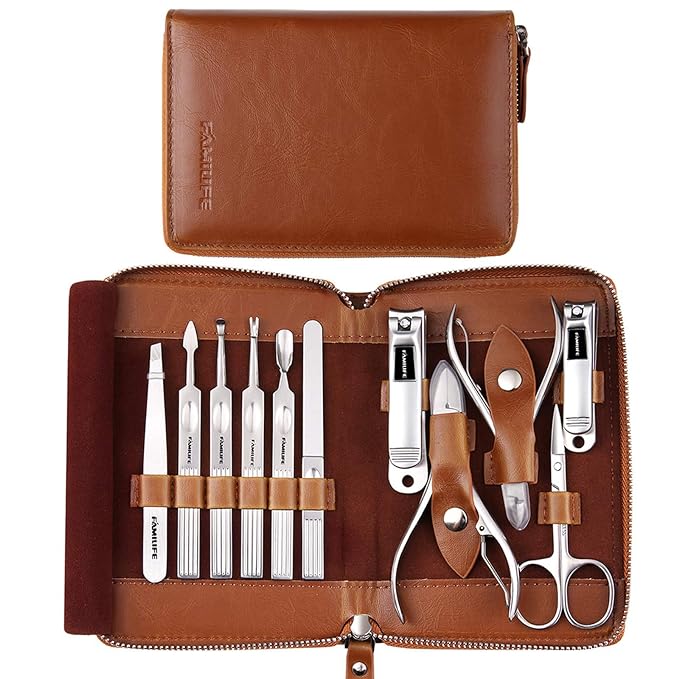 FAMILIFE Manicure Set, Professional Manicure Kit Nail Clippers Set 11 in 1 by FAMILIFE