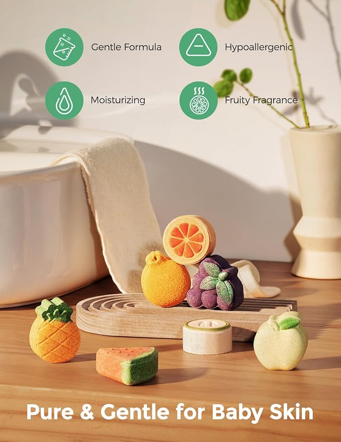 Momcozy 14-Pack Fruit Bath Bombs - Image 3