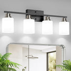 Ascher Bathroom Light Fixtures, 4-Light Vanity Light Over Mirror, Wall Lamp by Ascher