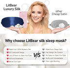 LitBear 100% 22 Momme Mulberry Silk Sleep Mask - Image 9