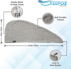 KEEPOZ Hair Towel Wrap Quick Dry 100% Cotton Super Absorbent Turban Head Wrap - Image 2