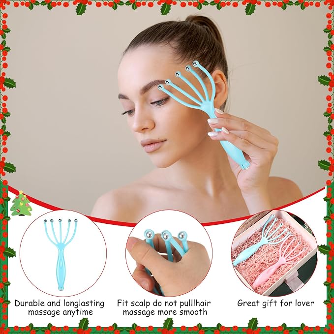 TrelaCo 24 Pcs Scalp Massager Portable Handheld Spa Head Massager - Image 3