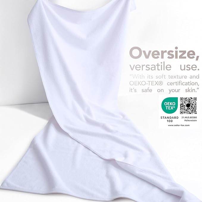 American Soft Linen 100% Cotton 600 GSM Turkish 40x80 Oversized Bath Towel Sheet - Image 3
