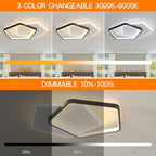 Shine LUEST Modern LED Ceiling Light Fixture Dimmable Black Flush Mount Ceiling - Image 4