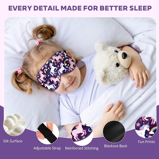 Kids Silk Sleep Mask: 100% Mulberry Silk Eye Mask - Image 5