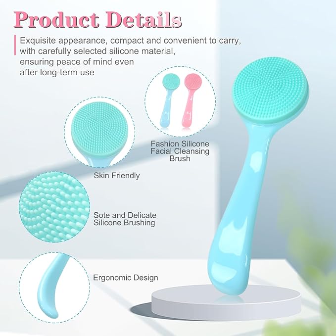 Silicone Manual Facial Cleansing Brush, NADUSEP 2 Pack Skin Friendly Soft - Image 6