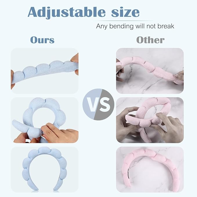 Ztomine Spa Terry Cloth Headband Combo Pack - Image 7