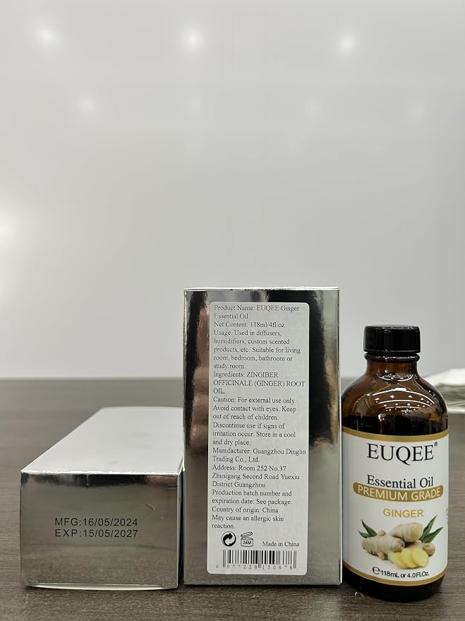 EUQEE Ginger Essential Oil 118mL Pure Ginger Oil, Large Bottle Premium - Image 8