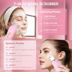Silicone Face Scrubber Blackhead Scraper Rechargeable 2-in-1 Facial Cleansing - Image 4