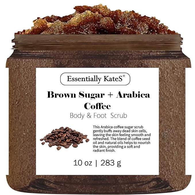Brown Sugar & Arabica Coffee Body Scrub – Natural Exfoliating Scrub by EssentiallyKateS