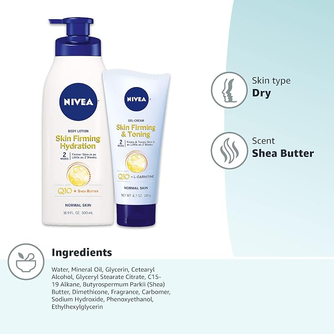 NIVEA Sheer Hydration Skin Firming Body Lotion + Skin Firming & Toning Body Gel - Image 14