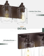 3-Light Bathroom Light Fixtures, Modern Vanity Light - Image 3