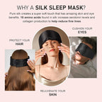 LitBear Silk Sleep Mask for Side Sleeper, Eye Mask Sleeping for Women Men 100% - Image 6