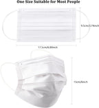 akgk 100PCS White Disposable Face Masks, 3-Ply Breathable White Face Mask - Image 7