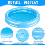 2 Pack Blue Inflatable Pool Foot Bath Basin, Swimming Pool Clean Feet, Foot - Image 5