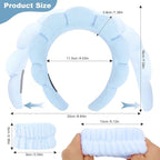 6Pcs Spa Set, Terry Cloth Headbands & Wrist Washbands - Image 2