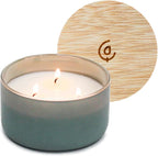 Calyan Wax Co. Evergreen & Eucalyptu 3 Wick Scented Candle by CalyanWaxCo