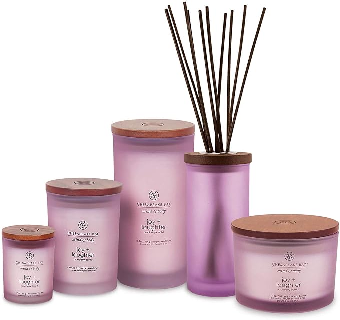 Chesapeake Bay Candle Joy + Laughter Scented Candles Cranberry Dahlia Medium - Image 3