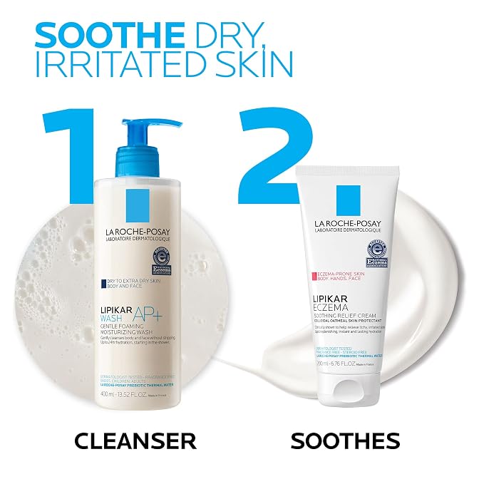 La Roche-Posay Lipikar Soothing Relief Eczema Cream, Face and Body Lotion - Image 7