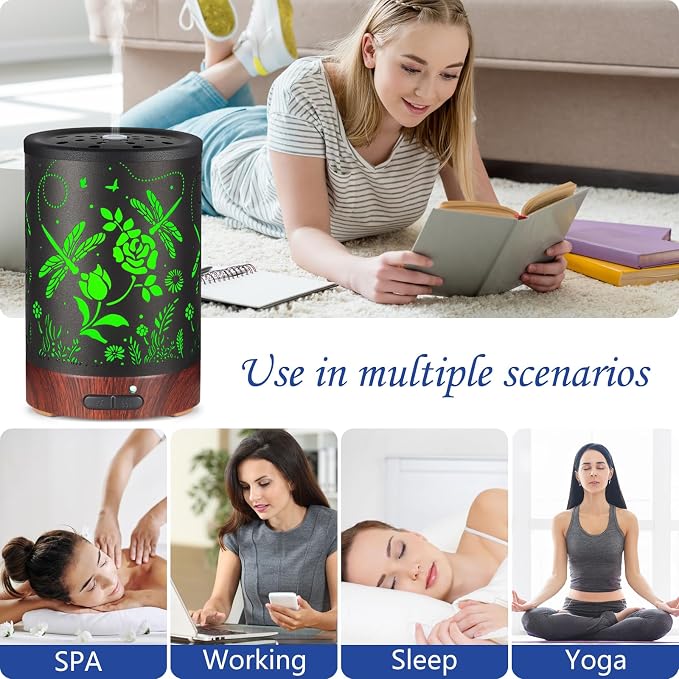 Essential Oil Diffuser- Aromatherapy Diffuser with7 Colors Light and Auto-Off - Image 6
