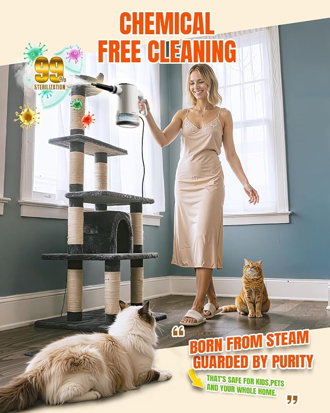 Handheld Steam Cleaner, 15s Fast Heating, Adjustable Steam, 650mL Large Water - Image 6
