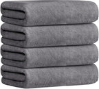 JML Microfiber Towels, Bath Towel Set 4 Pack, Fast Drying Bathroom Towel by JML