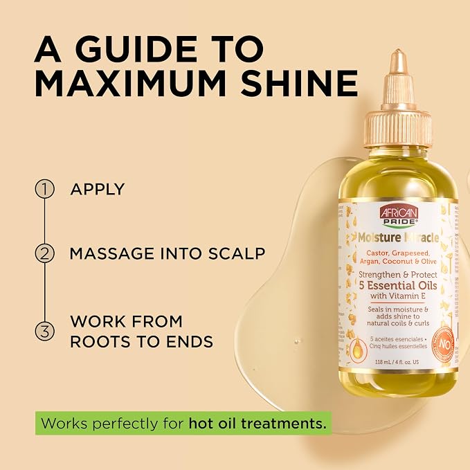 African Pride Moisture Miracle 5 Essential Hair Oils - Image 4