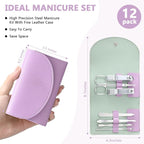 12 Set Manicure Set Bulk Mini Manicure Nail Clipper Kit 7 in 1 Stainless Steel - Image 2