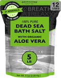 Aromasong Dead Sea Salt with Organic Aloe Vera, Spa Bath Salts, 5 Lbs Fine Bulk by Aromasong