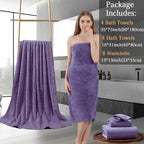 8-Piece Bath Towels Set, 2 Oversized Large Bath Towel Sheet, 2 Hand Towels and - Image 5