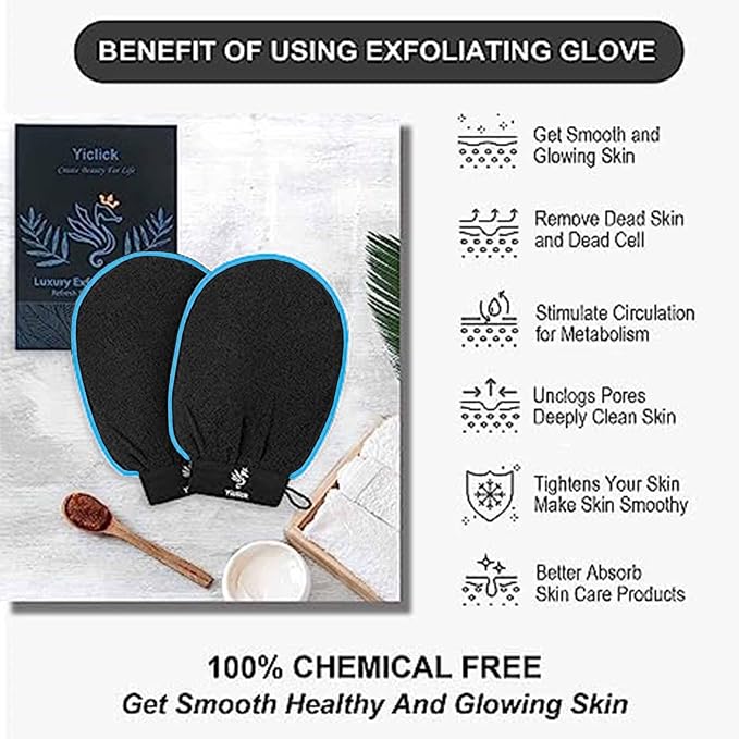Exfoliating Gloves 2 Pcs, Exfoliating Body Scrubber - Image 2