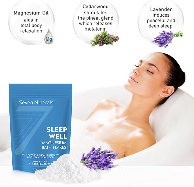 Seven Minerals SleepWell Magnesium Chloride Flakes 3lb – Absorbs Better Than - Image 2
