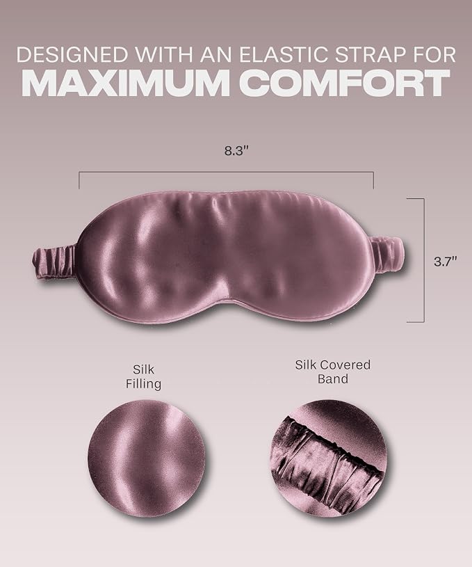 SUNDAYSILKS™ Exclusive Mulberry Silk Sleep Mask | Soft Eye Covers, and - Image 6