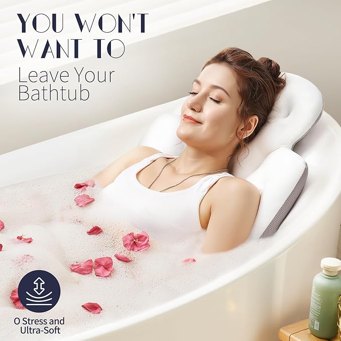 Full Body Bath Pillow for Bathtub, Thick Bathtub Cushion, Luxury Tub Pillow for - Image 4